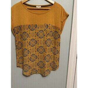 Mason & Belle Women's Boho Top Blouse Size M Flowy Dragonfly (D38)